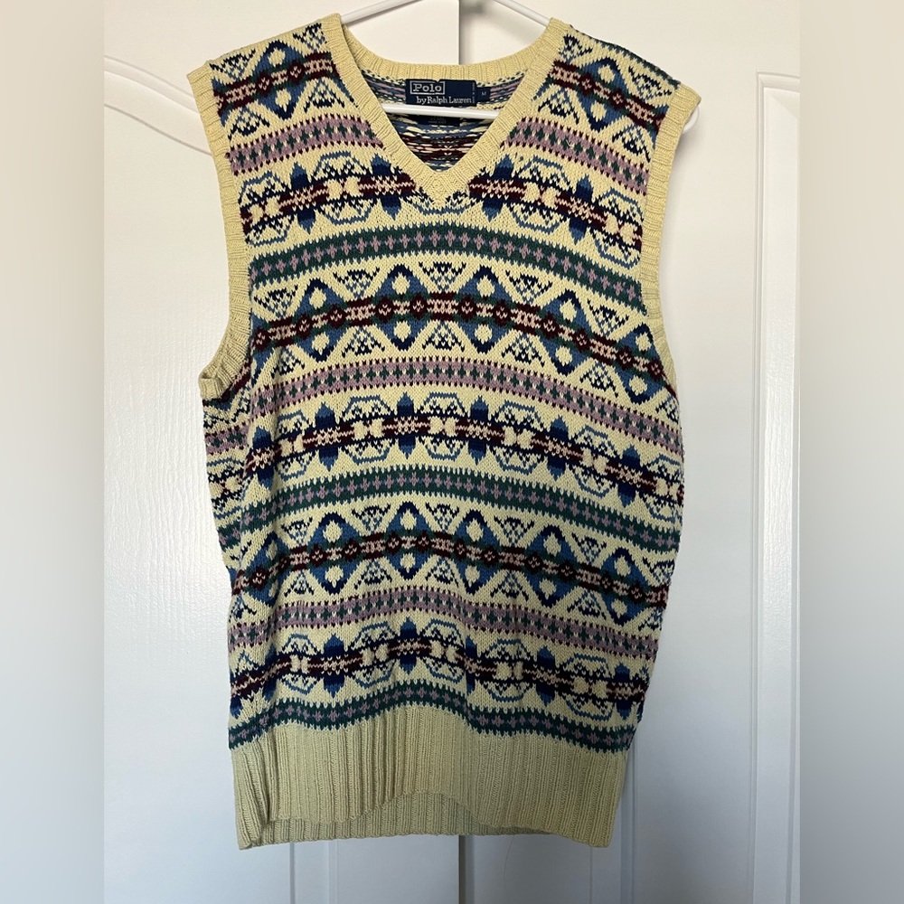 Vintage Ralph Lauren knitted sleeveless vest